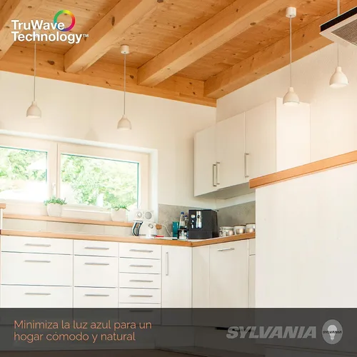Vista 5 de LEDVANCE Sylvania - Bombilla LED TruWave Natural Series A19, equivalente a 75 W, eficiente 11 W, 1100 lúmenes, base media, regulable, esmerilada