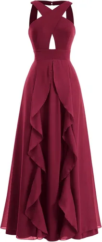 Vista 5 de Vestido largo transformador para mujer vestido de graduación convertible con tirantes delgados para boda cóctel vestido largo
