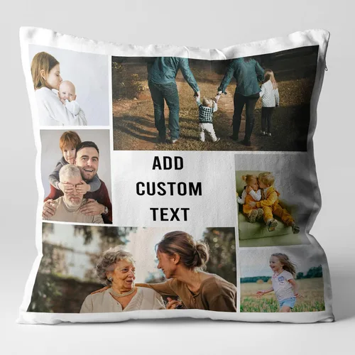 Vista 10 de Almohada personalizada con foto y texto - Regalo conmemorativo personalizado para la familia, aniversario, boda, almohada decorativa de 16 x 16