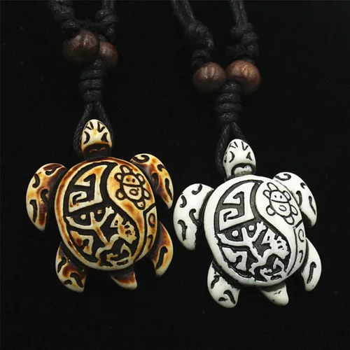 Vista 7 de Collar Yin Yang para parejas, collar de resina de tortuga marina de Tai Chi, mejores amigos, mejor amiga, collar de amistad para 2 mujeres
