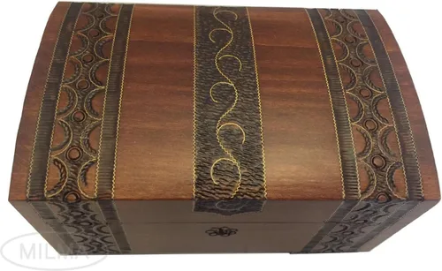 Vista 4 de MilmaArt - Joyero de madera hecha a mano con cerradura y llave hecha en Polonia