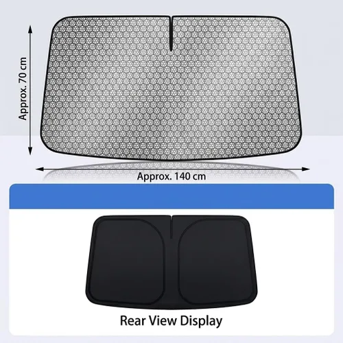 Vista 7 de Automotive Windshield Sun Shade for Honda HR-V 2023 2024 2025 2026, Front Window Heat Blocker Graphene Cooling Rays Reflector Opaque Foldable,M