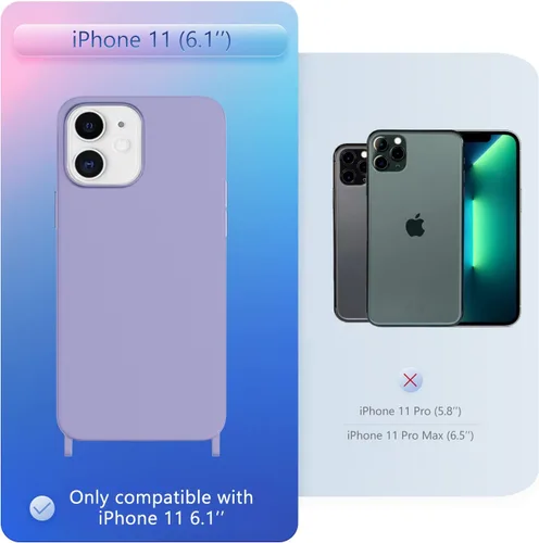 Vista 319 de Funda compatible con iPhone 8 Plus, iPhone 7 Plus/6 Plus/6S Plus con cordón, funda cruzada para iPhone con correa ajustable de silicona para iPhone
