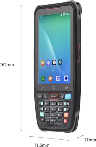 Vista 7 de BISOFICE Pos de mano Android 10.0 PDA Terminal 1D/2D/QR escáner de código de barras Soporte 2/3/4G WiFi BT Comunicación con pantalla táctil de 4.0