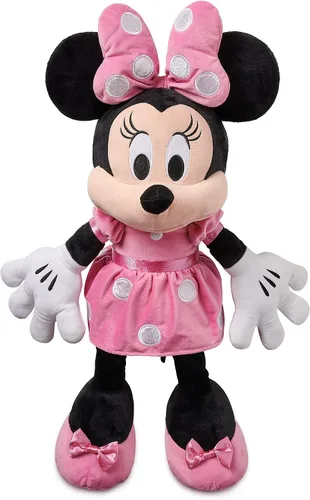 Vista 8 de Disney Store Peluche oficial de Mickey Mouse grande para niños, personaje de peluche con textura mullida y detalles bordados, cola suave, felpa