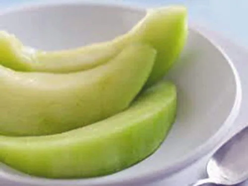 Vista 2 de Melón de rocío de miel, rocío de miel verde dulce, reliquia, más de 50 semillas, delicioso