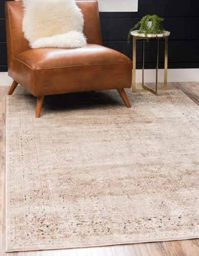 Vista 7 de Unique Loom Chateau Collection Alfombra de área - Jefferson (2' x 3' 1" Rectángulo, Azul Gris/Beige)