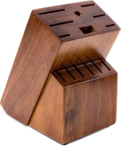 Vista 8 de RedCall Soporte Universal para Cuchillos, Bloque de Cuchillos de Madera Bambú Grande sin Cuchillos, Soporte Universal para Cuchillos de 14 Ranuras