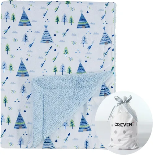 Vista 34 de CREVENT Manta de bebé de minky para niñas y niños, manta suave de felpa para recién nacidos - 30 x 40 pulgadas (Animal)