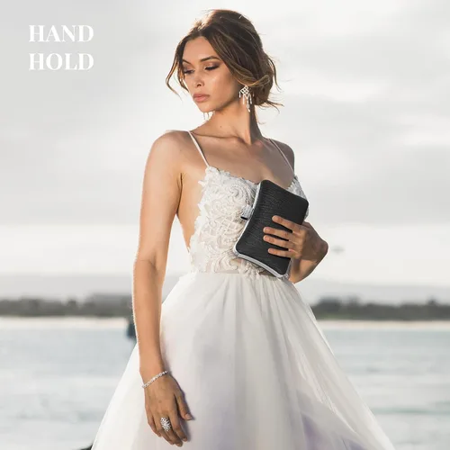 Vista 6 de UBORSE Bolso de mano con purpurina para mujer, bolsa de noche brillante con cadena desmontable, bolso de mano formal para fiesta, cóctel, baile