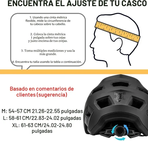 Vista 6 de Casco de bicicleta, casco de bicicleta de montaña para hombres, mujeres, adultos, jóvenes