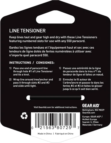 Vista 3 de GEAR AID Tensores de línea para equipo colgante, lonas, tendedero de viaje y colgados de oso en el campamento, incluye 4 tensores para usar