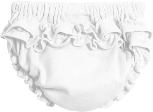 Vista 20 de City Threads Ruffle Diaper Cover for Baby Girls Soft Cotton, Made in USA Baby Girl Bloomers, Wear Over Disposable and Cloth