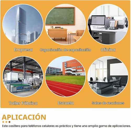 Vista 7 de Caja de casillero para teléfono celular, 9 ranuras, montada