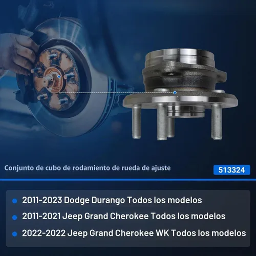 Vista 2 de Autoround 513324 Conjunto de cubo de rueda delantera para Jeep Grand Cherokee 11-19