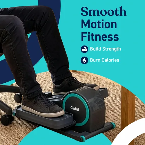 Vista 8 de Cubii GO - Ejercitador de Pedales Elípticos para Debajo del Escritorio, con Pantalla LCD de Rastreador de Fitness, Resistencia Ajustable, Fitness