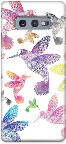 Vista 25 de Inspired Cases - Funda para iPhone 13 Mini con textura 3D - Funda protectora de goma para Apple iPhone 13 Mini - Zentangle Hummingbirds - Multicolor