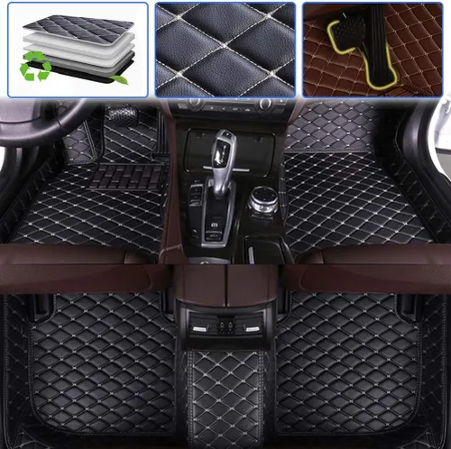 Vista 16 de SureKit Alfombrillas personalizadas para Chevrolet Captiva de 5 plazas 2007-2012, 2013-2017, forro para el piso impermeable antideslizante de piel
