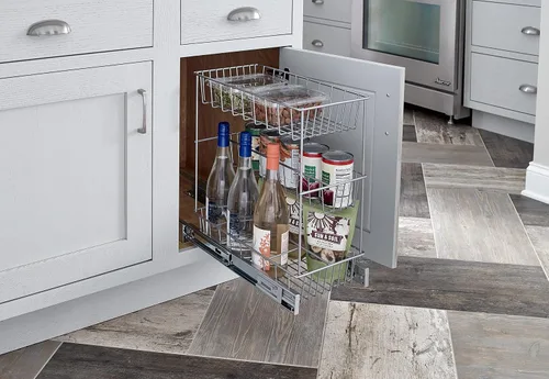 Vista 2 de ClosetMaid - Cesta para gabinete de cocina de un solo nivel, alta calidad