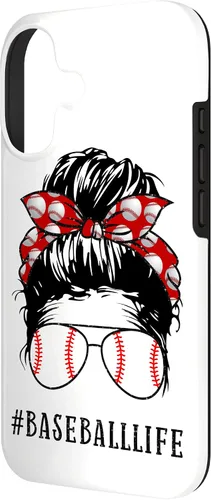 Vista 2 de Mom Messy Hair Bun Aviators Glasses Baseball Mother Life Case for iPhone 17