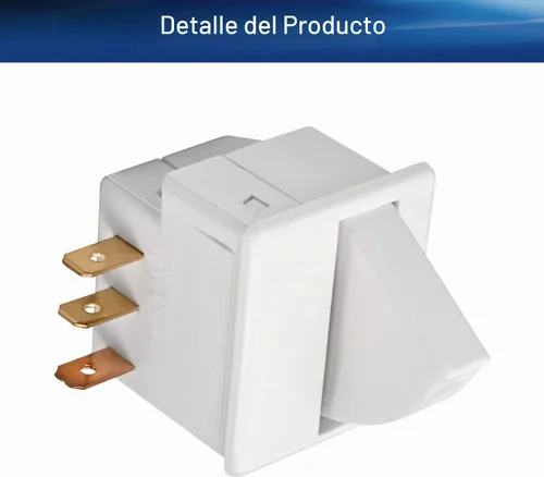 Vista 4 de Heyiarbeit Interruptor de luz de puerta de refrigerador, 3 pines, reemplazo universal, LTK-17, interruptor de nevera momentáneo, NC AC 250 V, 0,5 A