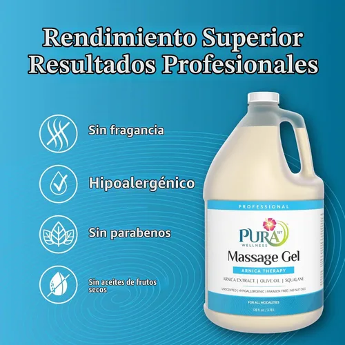 Vista 3 de Arnica Therapy Gel de masaje de 1 galón, extracto de árnica, profesional, terapia de masaje, tejido profundo, sin perfume, hipoalergénico
