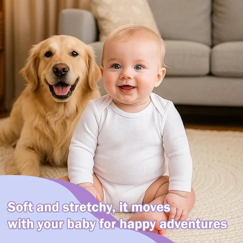 Vista 24 de DEFAHN Paquete de 2 mamelucos unisex para bebé, viscosa súper suave de bambú, unicolor de manga larga para bebés niños y niñas