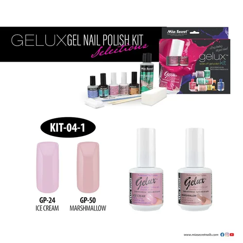 Vista 2 de Mia Secret Gelux - Kit de esmalte de gel Soak Off (helado + malvavisco)