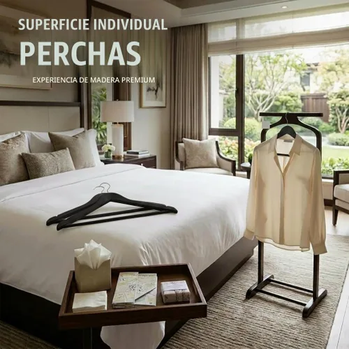 Vista 3 de Utopia Home Perchas de Madera Premium Paquete de 30 – Percha de Abrigo Duradera y Delgada – Percha para Trajes con Gancho Giratorio de 360 Grados