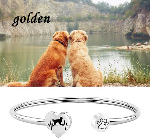 Vista 6 de FUSTMW Pulsera para dueño de perros salchichas boxeador Golden Retriever regalos para amantes de los perros Pitbull Boston Terrier