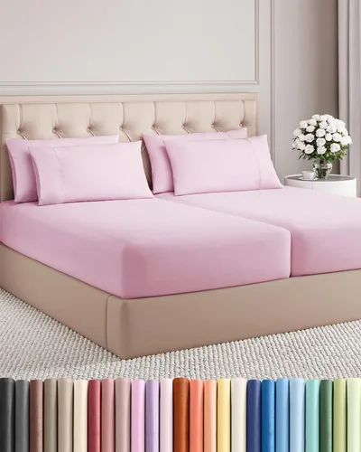Vista 187 de Juego de sábanas Twin de 4 piezas - Cómodo, transpirable y refrescante - Juego de ropa de cama de lujo de hotel ultrasuave con bolsillos profundos