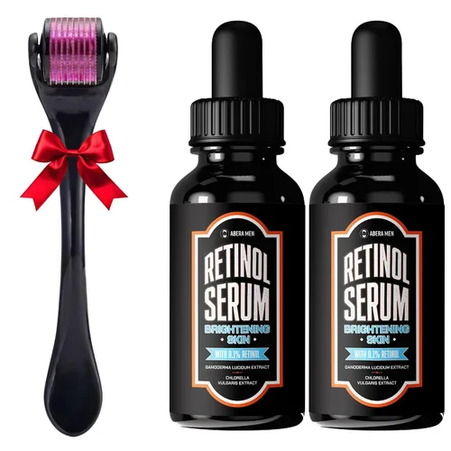 Vista 8 de ABERA Suero de retinol para hombre, suero antienvejecimiento para la cara, reduce las manchas oscuras, melasma, arrugas y bolsas para los ojos