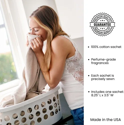 Vista 3 de Le Blanc® Paquete individual de bolsa de secadora azul violeta - Bolsa de tela perfumada de lujo para tu secadora (1 unidad)