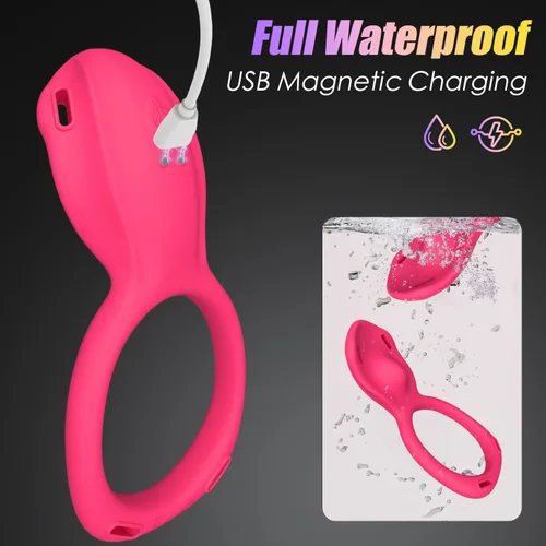 Vista 4 de Malika - Juguetes sexuales para parejas, vibrador de clítoris manos libres con 9 vibraciones fuertes, juguete sexual para adultos
