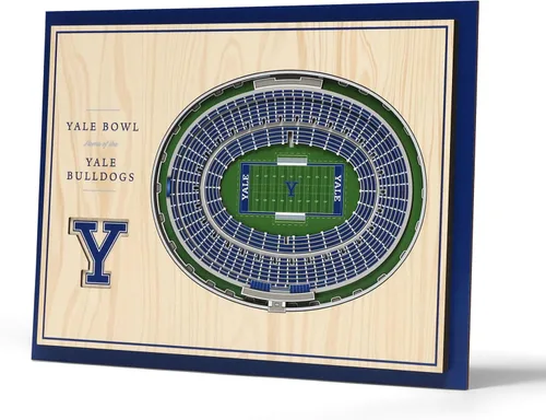 Vista 40 de YouTheFan - Póster para pared de la NCAA, vista de estadio en 3D de 5 niveles, Marrón