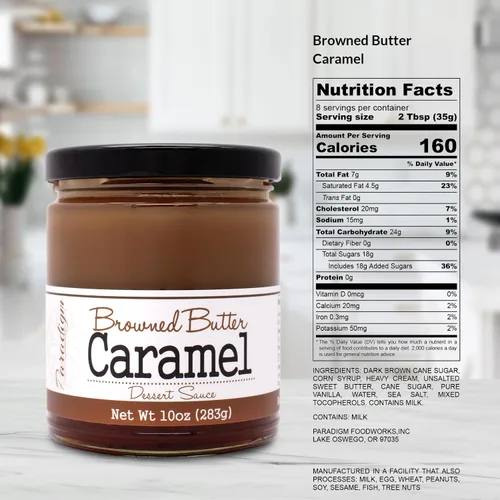 Vista 2 de Paradigm Foodworks - Salsa de caramelo con mantequilla tostada, 10 onzas