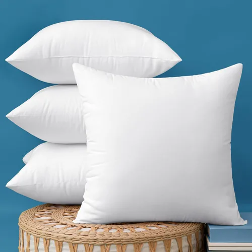 Vista 10 de MIULEE Paquete de 4 rellenos de almohada para exteriores de 12x18 pulgadas, rellenos de almohada decorativos resistentes al agua, relleno