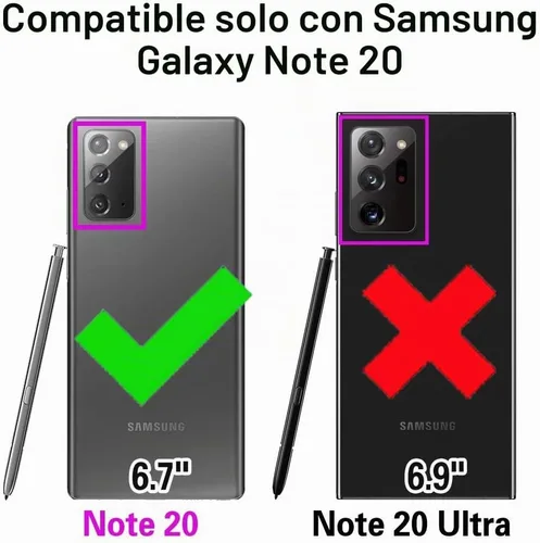 Vista 2 de [Usado] Asuwish Funda de teléfono para Samsung Galaxy Note 20 Glaxay Note20 5G con protector de pantalla de vidrio templado y soporte para tarjeta