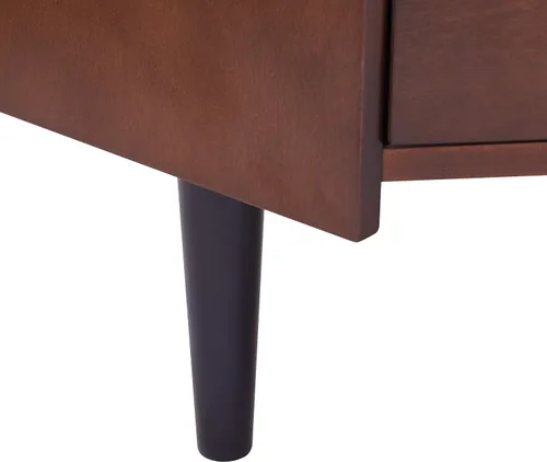 Vista 11 de SEI FURNITURE Larson Corner Storage Bar Cabinet Gabinete de almacenamiento, marrón.