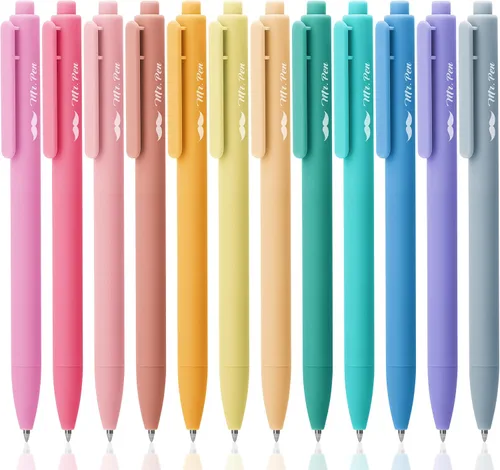 Vista 10 de Mr. Pen - Bolígrafos de gel retráctiles, paquete de 12, secado rápido, bolígrafos de gel de punta fina de 0.7mm, bolígrafos retráctiles, bolígrafos