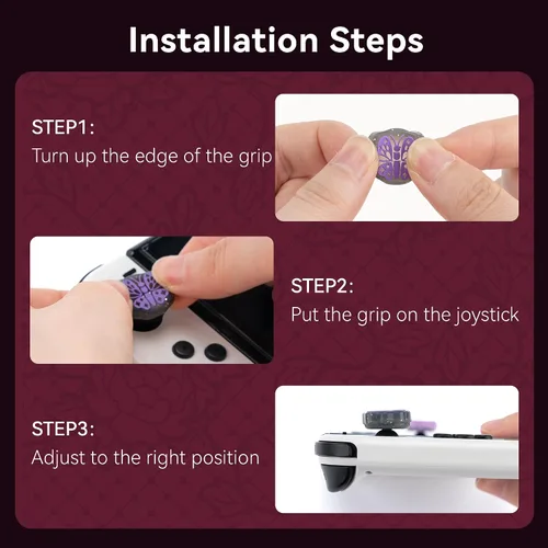 Vista 4 de GeekShare Bonitas tapas de silicona para el pulgar, funda de joystick compatible con Nintendo SwitchOLEDSwitch Lite, 4 unidades, mariposa