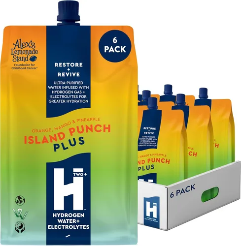 Vista 8 de HTWO Plus Agua de hidrógeno molecular con electrolitos, sabor a limonada de uva, paquetes de hidratación sin azúcar, paquete de 6 unidades de 16.9