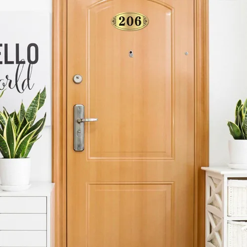 Vista 4 de Placa personalizada para número de casa, placa de acrílico para puerta y habitación, para hogar, oficina, hotel, apartamento (3-5 números) - 7.9 x