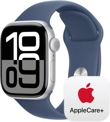 Vista 15 de Apple Watch Series 10 [GPS 42 mm] Smartwatch con caja de aluminio negro brillante y correa deportiva negra - M/L. Rastreador de fitness, aplicación