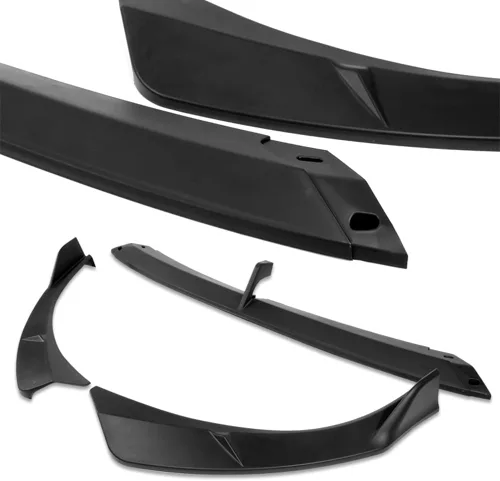 Vista 3 de Q1-TECH, 5 piezas de borde delantero + falda lateral Rocker Winglet Canard difusor ala compatible con Mazda 3 Hatchback 2019-2026 / modelo 5DR