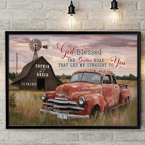Vista 23 de Póster personalizado de lienzo de aniversario de boda, regalo personalizado, letrero de aniversario del año «Then and No», foto del 25 ° u otro