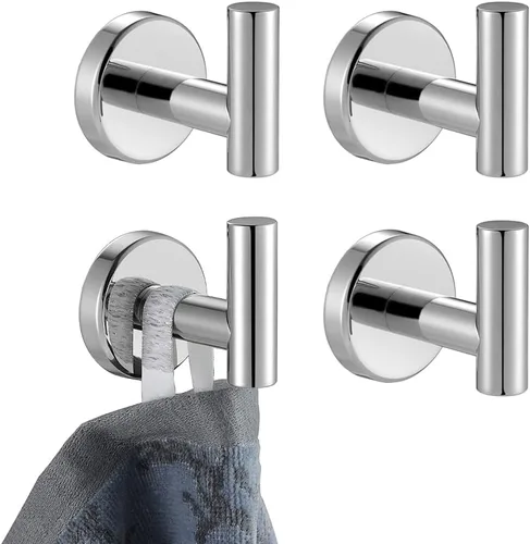 Vista 19 de JQK TH100-PB-P2 - Gancho negro para toallas de baño, cocina, garaje, montaje en la pared (paquete de 2), acero inoxidable 304 negro mate, TH100-PB-P2