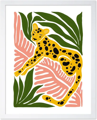 Vista 23 de Poster Master Póster de gato – Estampado floral retro – Arte de flores – Arte colorido de gato – Arte bohemio chic – Arte abstracto genial – Arte