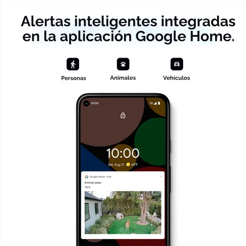 Vista 2 de Google Nest Cam para exteriores o interiores, batería - 2ª generación - 1 unidad Cámara de seguridad para el hogar, alertas inteligentes