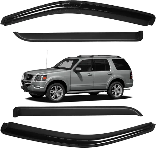 Vista 61 de Viseras para ventanas para Mazda 3 Sedán 4 puertas 2004 2005 2006 2007 2008 2009 estilo JDM Mugen, deflector de viento, protector solar y de lluvia